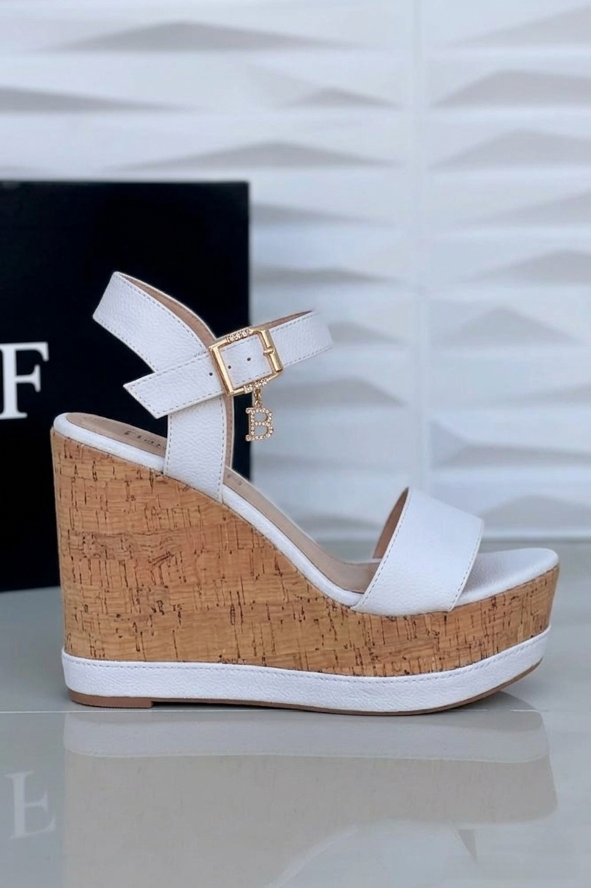 SANDALIAS DE PLATAFORMA TIPO CORCHO